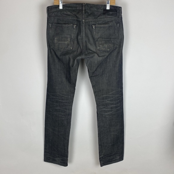 Fabric Brand & Co Jeans Mens 33 Japanese Selvedge Jeans Slim Fit Button Fly - Picture 3 of 16